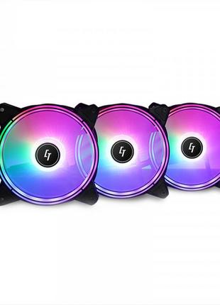 Вентилятор для корпуса 120mmх3 chieftec nova nf-3012-rgb fan set 4pin/argb 3pin