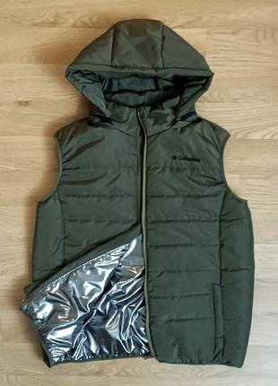 Жилет спортивний чоловічий columbia з omni-heat жилетка безрукавка