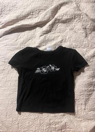 Черный топ bershka