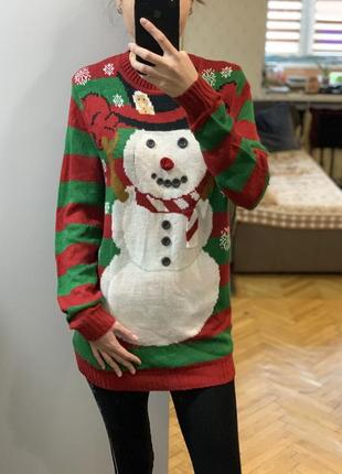 Свитер туника новогодняя s-m