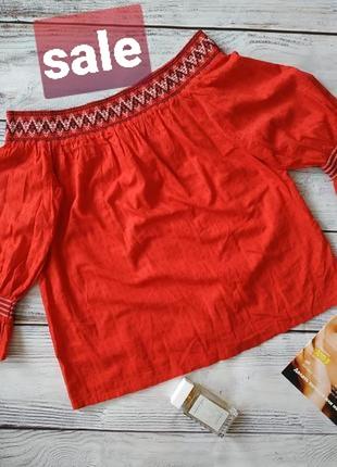 Бавовняна блуза з вишивкою #67#