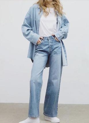 Джинси розширені сині h&m