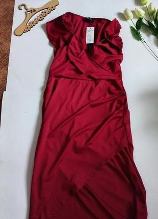 Вечірня бордова  сукня 46  48  розмір нова10 фото