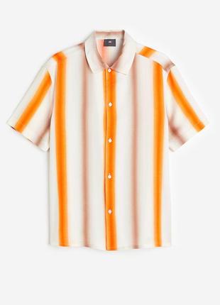 Красивая стильная мужская рубашка h&m regular fit этикетка 5