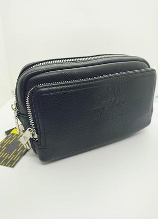 Чоловіча шкіряна  сумка-клатч-органайзер