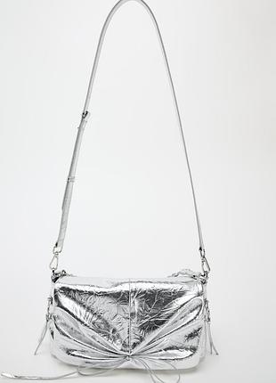 Сумка срібна zara 2