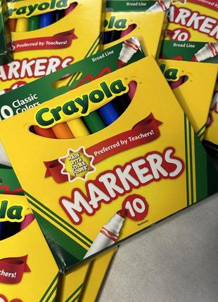 Фломастеры маркеры crayola, в наборе 10 шт.