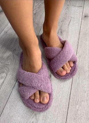Акція! плюшеві відкриті пухнасті домашні кімнатні тапочки/тапки/капці. є кольори ❤37