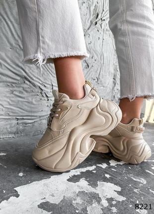 8221 кросівки трендові екошкіра демисезонні