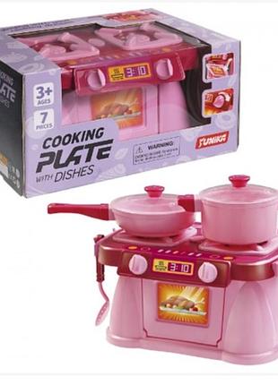 Набір "cooking plate with dishes" (7 pcs.) рож. (коробка) /10/