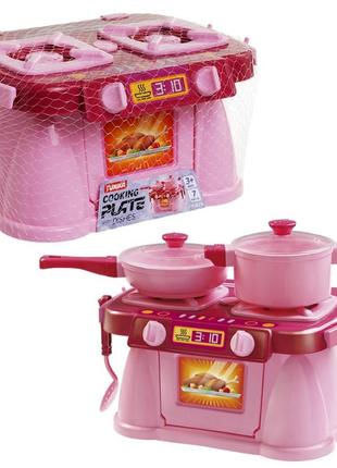 Набір "cooking plate with dishes" (7 pcs.) рож. (сітка)