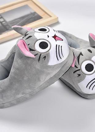 Мягкие тапочки котенок чи (р. 35-41) - плюшевые тапки кигуруми