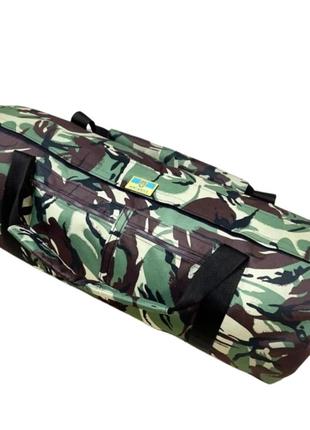 Сумка баул на 100л cordura зелений камуфляж із захисним клапаном стильна сумка-баул чоловіча