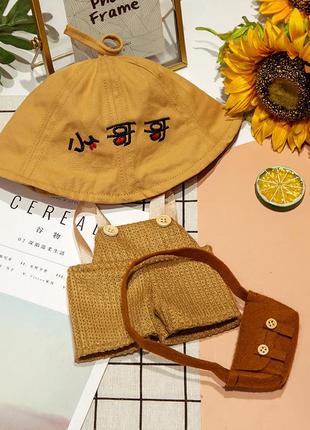 Одежда для утки с коричневой панамой лалафанфан lalafanfan