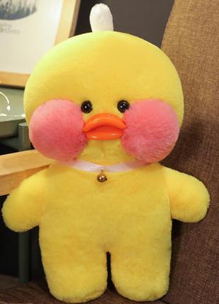 Жовта качка лалафан оригінал - lalafanfan качечка м'яка іграшка cafe mimi duck