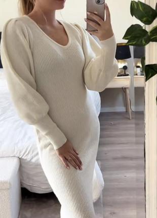 Теплое платье вязаное платье платье h&m