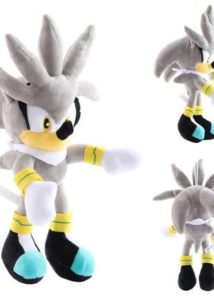 Мягкая игрушка ежик сильвер 27 см sonic соник бум