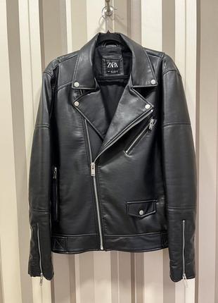 Кожаная куртка-косуха zara