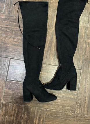 Высокие сапоги из эко замши от steve madden