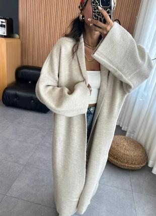 Кардиган ангора качество люкс теплый пальто тренч