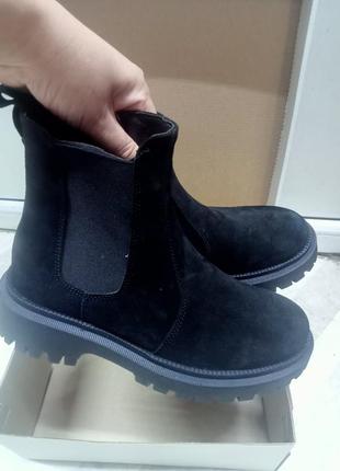 Ботинки челси, замшевые, осенние/весенние