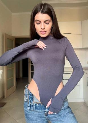 Боди облегающий облегающий nike adidas кофта топ длинный рукав джемпер по фигуре декольте вырезыська гольф водолазка на палец