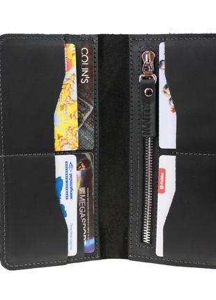 Гаманець шкіряний великий gv8(10) чорний