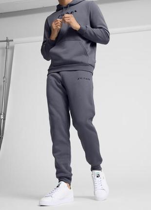 Мужской темно серый костюм s размер puma флис оригинал новая коллекция
