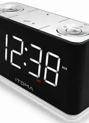 Настільний годинник itoma cks507 з bluetooth. настольные часы itoma cks507 с bluetooth