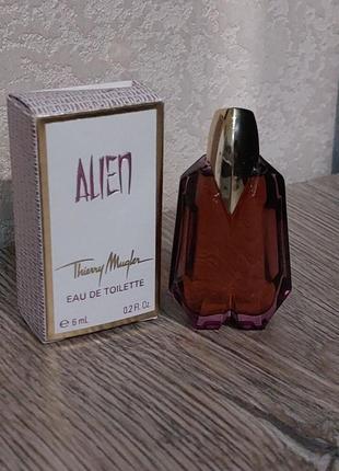 Thierry mugler alien, edt, оригинал, винтаж, редкость, миниатюрка, vintage