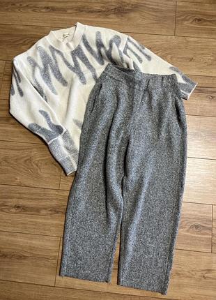 Теплі брюки штани zara вʼязані h&m