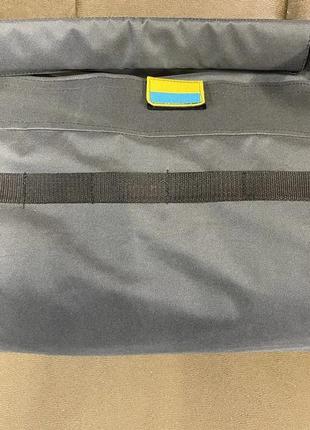 Арміська сумка-баул 120л oxford сіра із захисним клапаном та кодовим замком, великий баул рюкзак зсу5 фото