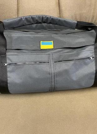 Арміська сумка-баул 120л oxford сіра із захисним клапаном та кодовим замком, великий баул рюкзак зсу3 фото