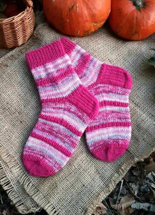 Носки для девочки шерстяные на 4 года (можна стирать в машинке)