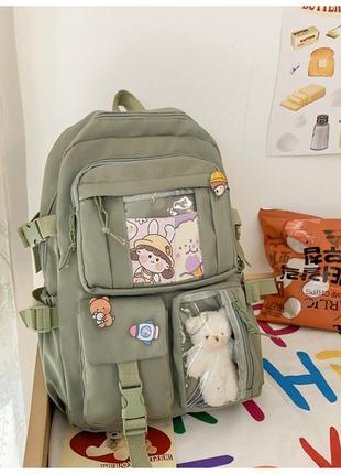 Рюкзак в корейском стиле с игрушкой2 фото