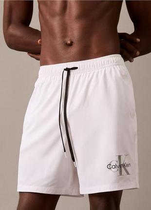 Новые шорты-плавки Carry calvin klein (ck monogram logo swim shorts) с америки m,l