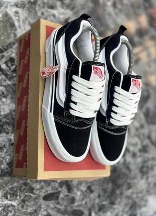 Кеды vans knu skool ванс кну скуул черные и с синими вставками 35-41р