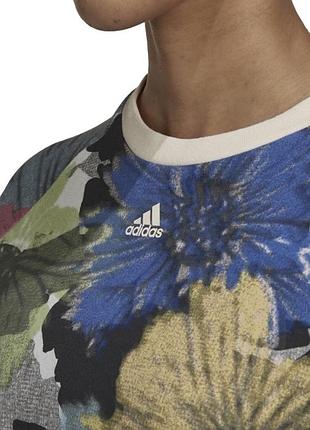 Свитшот реглан кофта adidas aop в цветок 2