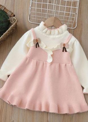 Теплое платье для девочки