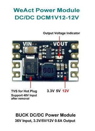 Weact power module dcm1v12-12v 3