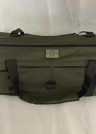 Сумка-рюкзак 100л oxford хакі з стропами для каримату сумка баул для зсу3 фото