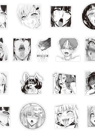 Набор стикеров waifu девушки аниме хентай 50 шт (часть 5) стикербомбинг виниловые наклейки