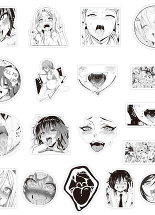 Набор стикеров waifu девушки аниме хентай 50 шт (часть 5) стикербомбинг виниловые наклейки