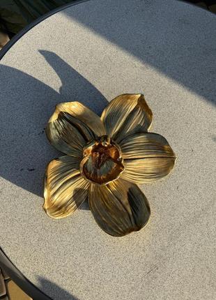 Декор настенный kare design orchid 44x40 см золотой