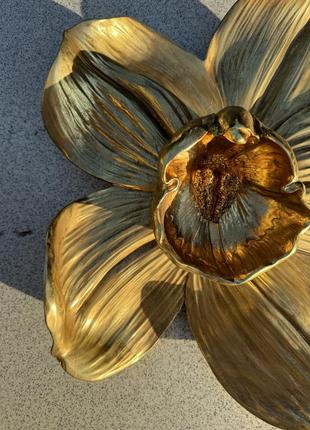 Декор настенный kare design orchid 44x40 см золотой