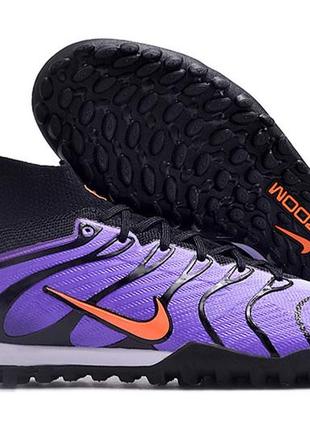 Футбольні сороконіжки nike mercurial air zoom superfly ix tf стоноги найк аір аїр зум меркуріал з шкарпеткою7 фото