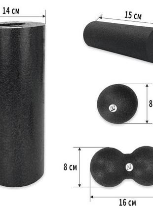 Набор для массажа easyfit mioset-3 черный 4 шт