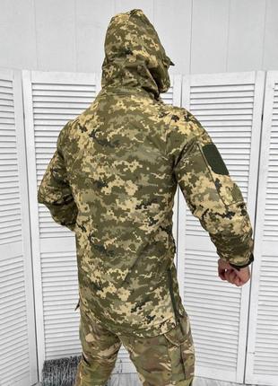 Осіння тактична куртка софтшел soft-shell squad піксель від дощу та вітру4 фото