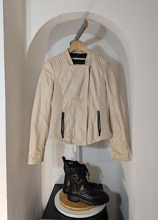 Шкіряний піджак косуха zara