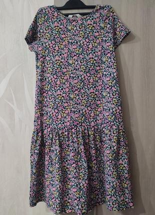 Платье цветочное на девочку 14-15 лет